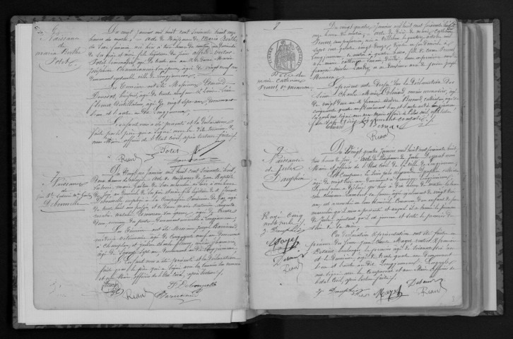 LONGJUMEAU. Naissances, mariages, décès : registre d'état civil (1868-1872). 