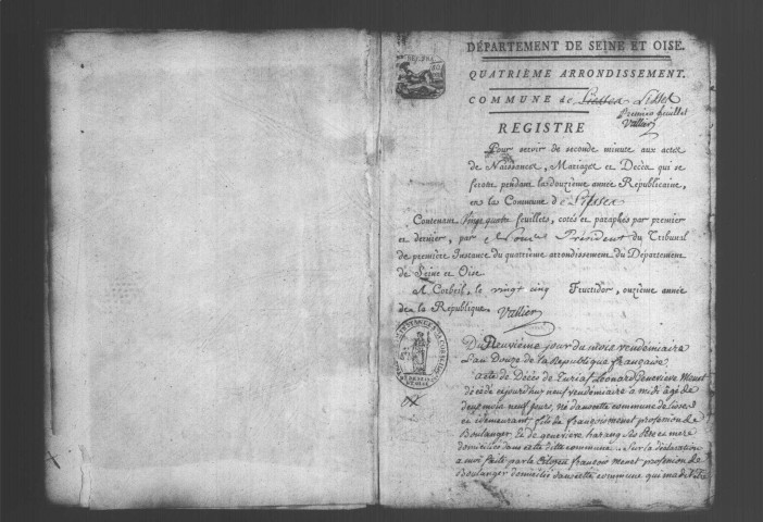LISSES. Naissances, mariages, décès : registre d'état civil (an XII-1811). 