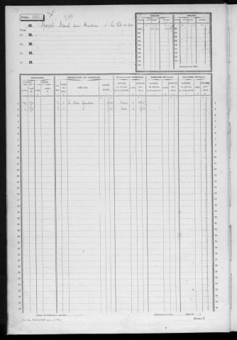 LONGPONT-SUR-ORGE. - Matrice des propriétés non bâties : folios 1101 à la fin [cadastre rénové en 1937]. 