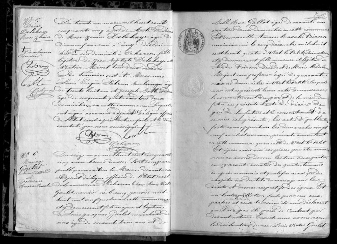 ECHARCON. Naissances, mariages, décès : registre d'état civil (1855-1872). 