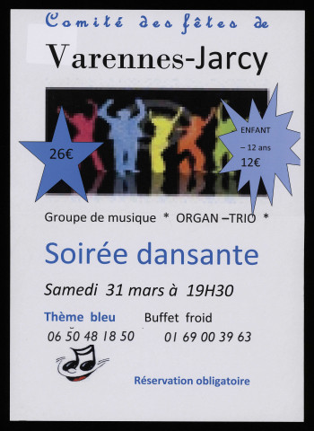VARENNES-JARCY.- Soirée dansante, 31 mars 2012. 