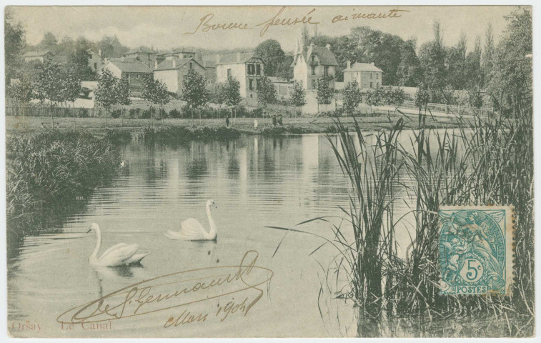 ORSAY. - Le canal. Edition Trianon, 1904, 1 timbre à 5 centimes. 