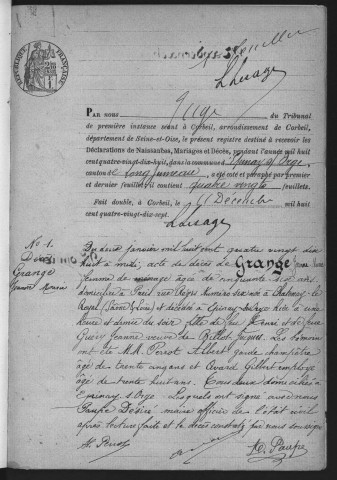 EPINAY-SUR-ORGE.- Naissances, mariages, décès : registre d'état civil (1898-1900). 