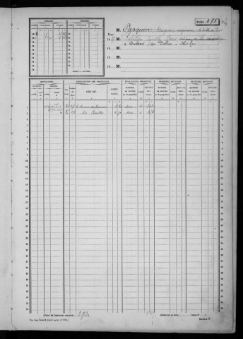 EPINAY-SUR-ORGE. - Matrice des propriétés non bâties : folios 493 à 986 [cadastre rénové en 1957]. 