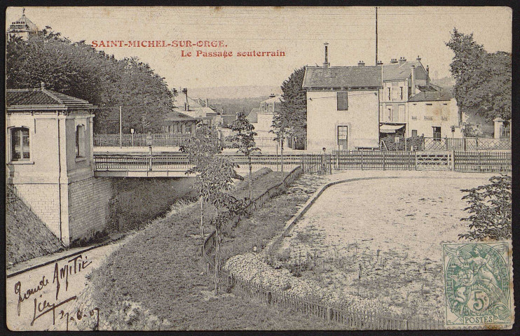 SAINT-MICHEL-SUR-ORGE.- Le passage souterrain (27 juin 1907).