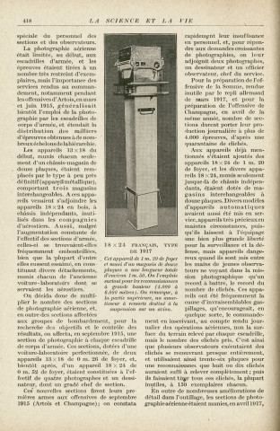 "Les remarquables progrès de la photographie aérienne" par L.-P. Clerc, article extrait de "La Science et la vie", n° 44 (27e numéro spécial), mai 1919, p. 27-42.