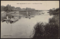 RIS-ORANGIS.- La Seine et le pont (4 septembre 1915).