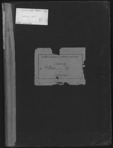 VILLIERS-SUR-ORGE. - Matrice des propriétés non bâties : folios 1 à 400 [cadastre rénové en 1933]. 