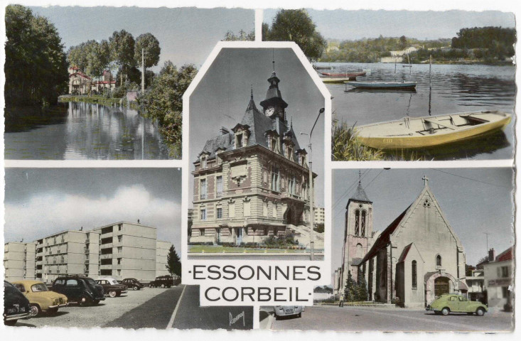 CORBEIL-ESSONNES. - Corbeil-Essonnes, vues diverses, Raymon, coloriée. 