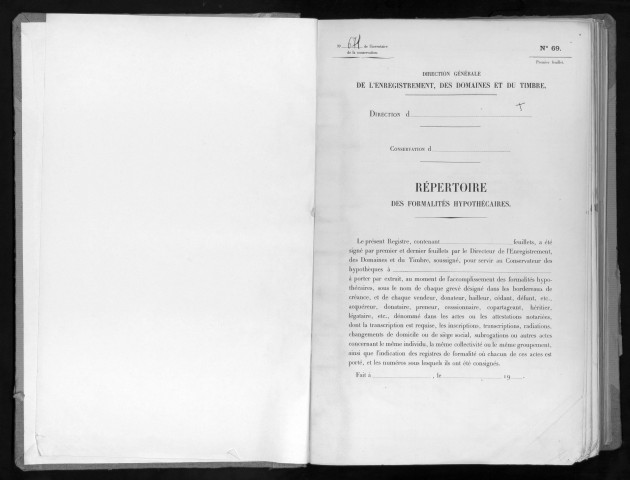 Conservation des hypothèques de CORBEIL. - Répertoire des formalités hypothécaires, volume n° 671 : A-Z (registre ouvert vers 1949). 