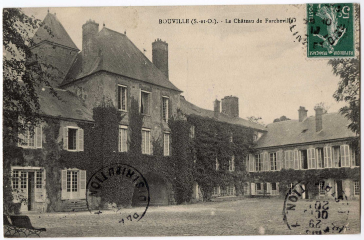 BOUVILLE. - Le château de Farcheville. Editeur Veuve Thomas, 1912, timbre à 5 centimes. 