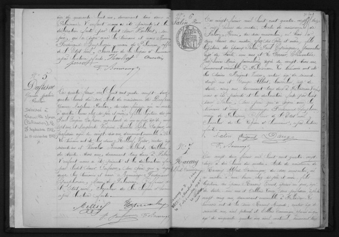 PALAISEAU. Naissances, mariages, décès : registre d'état civil (1893-1897). 