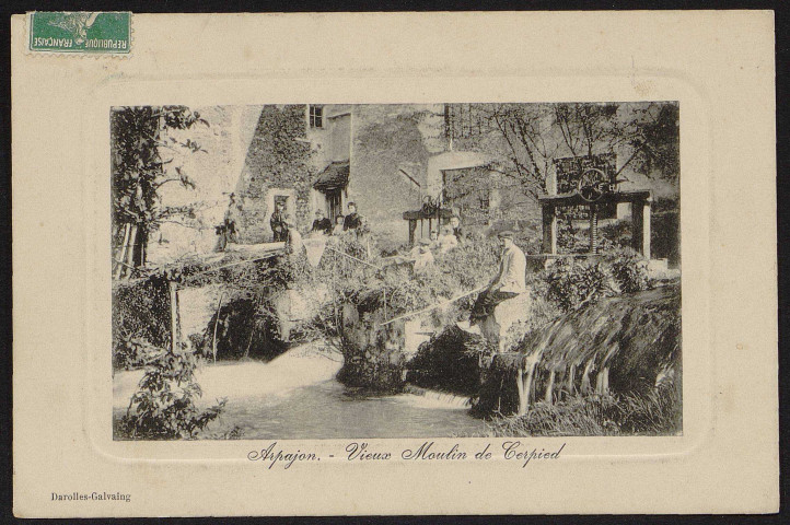 Arpajon.- Vieux moulin de Cerpied (23 août 1910). 