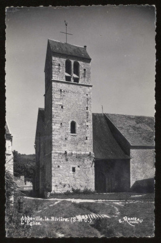 ABBEVILLE-LA-RIVIERE.- L'église. Editeur Rameau, Etampes. 