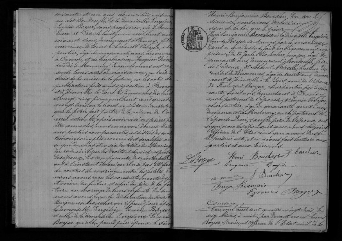 ORMOY. Naissances, mariages, décès : registre d'état civil (1883-1896). 