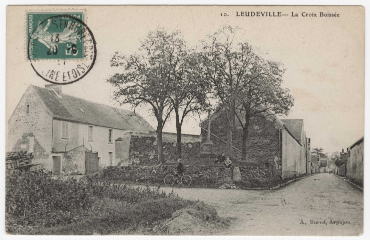 LEUDEVILLE. - La Croix-Boissée. Borné (1911), 1 mot, 5 c, ad. 