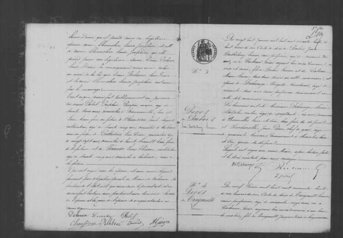 CORBREUSE. Naissances, mariages, décès : registre d'état civil (1868-1874). 