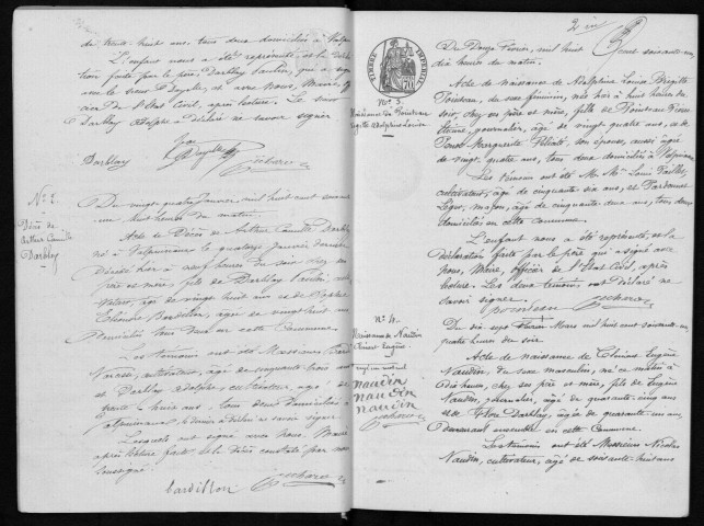 VALPUISEAUX. Naissances, mariages, décès : registre d'état civil (1861-1875). 
