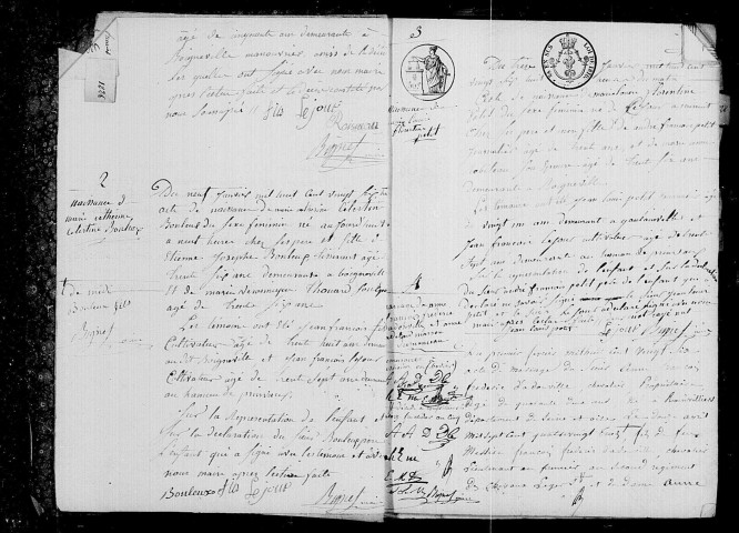BOIGNEVILLE. Naissances, mariages, décès : registre d'état civil (1826-1860). 