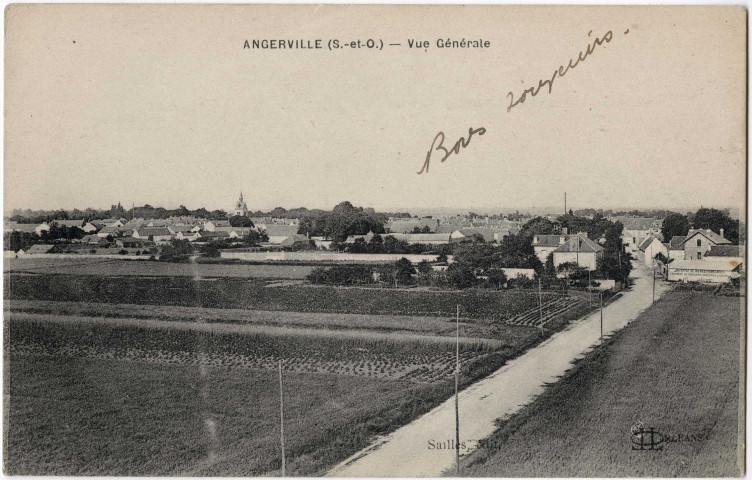 ANGERVILLE. - Vue générale, Sailles, 1918, 5 lignes. 