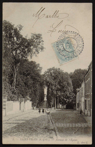SAINT-VRAIN.- Avenue de l'Epine (28 août 1905). 