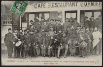 LONGPONT-SUR-ORGE. - Subdivision des sapeurs pompiers de Longpont et ses membres honoraires (décembre 1907).