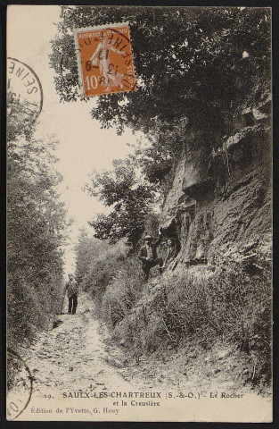 SAULX-LES-CHARTREUX .- Le rocher et la creusière (13 septembre 1917). 