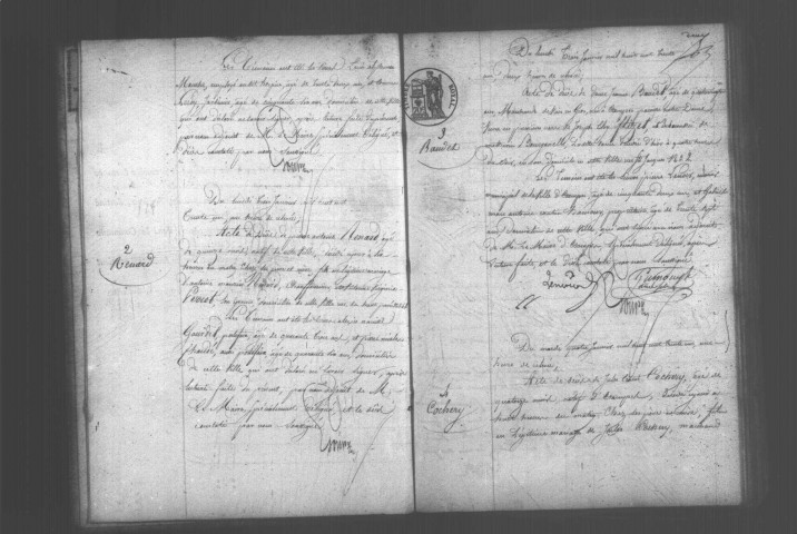 ETAMPES. Décès : registre d'état civil (1831). 