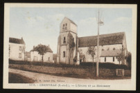GIRONVILLE-SUR-ESSONNE. - L'église et le monument. Photo-Edition, colorisée. 
