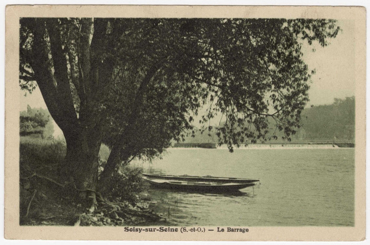 SOISY-SUR-SEINE. - Le barrage [1938, 1B47/5]. 