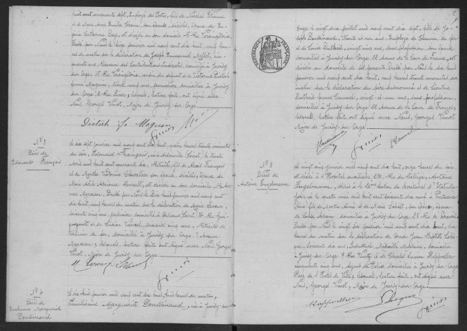 JUVISY-SUR-ORGE. - Décès : registre d'état civil. 