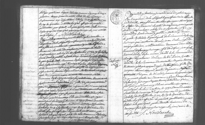 SAVIGNY-SUR-ORGE. Naissances, mariages, décès : registre d'état civil (1793-an VI). 