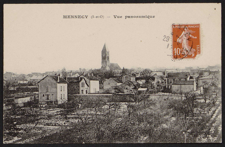 MENNECY.- Vue panoramique (29 août 1911).