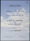MEREVILLE. - Théâtre : la prose du transsibérien de Blaise Cendrars, Salle des fêtes, 23 octobre 1993. 