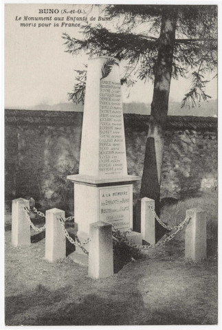 BUNO-BONNEVAUX. - Monument aux enfants de Buno morts pour la France, Pointeau. 