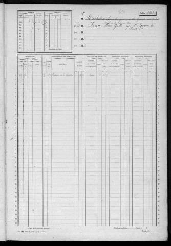 LONGPONT-SUR-ORGE. - Matrice des propriétés non bâties : folios 1101 à la fin [cadastre rénové en 1937]. 