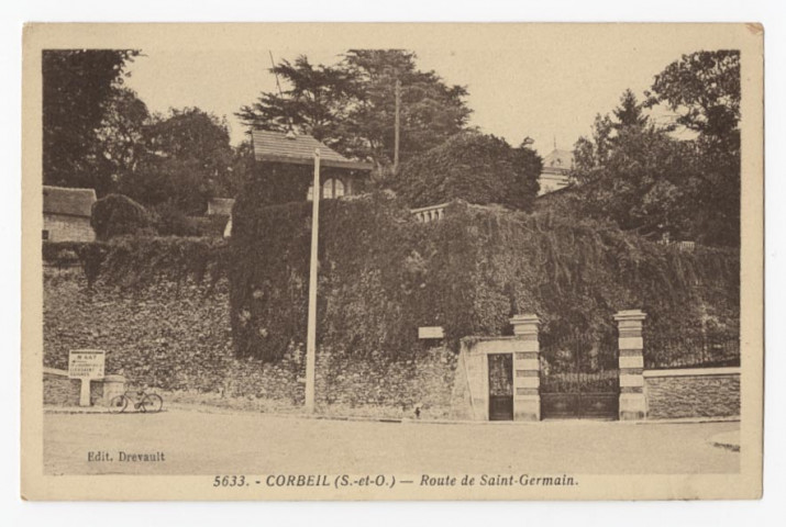 CORBEIL-ESSONNES. - Route de Saint-Germain, Drevault, cote négatif 3B149/4. 