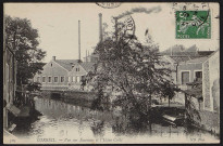 Corbeil-Essonnes.- Vue sur l'Essonne et l'usine Crété (6 mars 1909). 