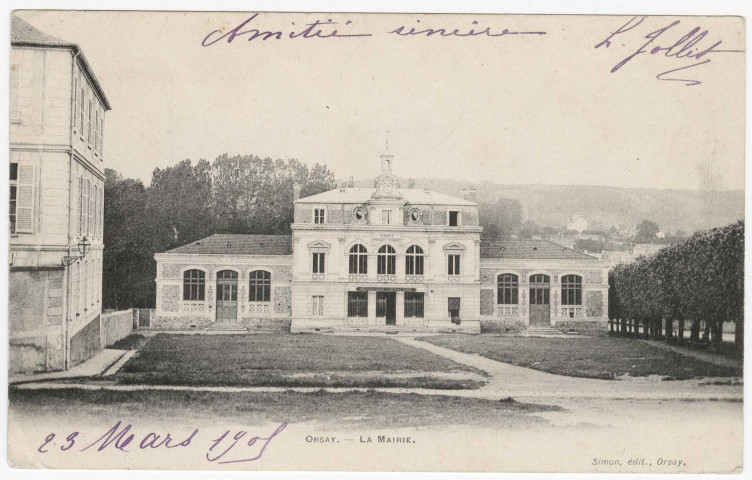 ORSAY. - La mairie [Editeur Simon, 1905, timbre à 5 centimes]. 