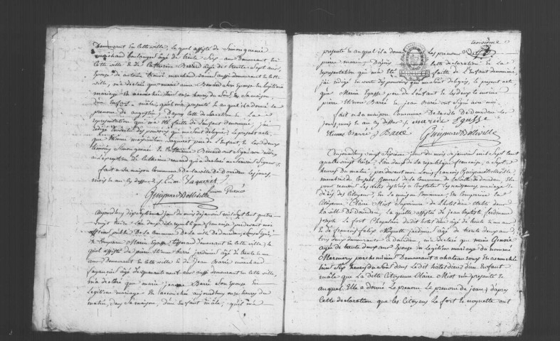 DOURDAN. Naissances, mariages, décès : registre d'état civil (1793). 