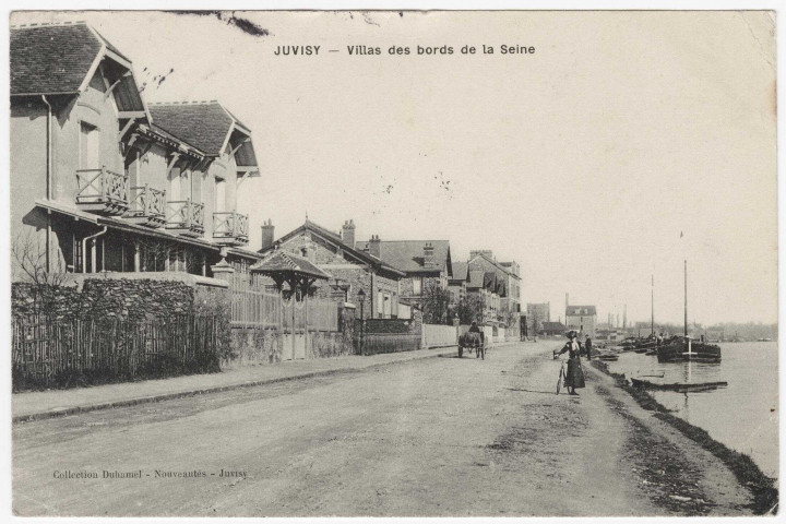 JUVISY-SUR-ORGE. - Villas des bords de la Seine. Duhamel (1907), 20 lignes, 10 c, ad. 