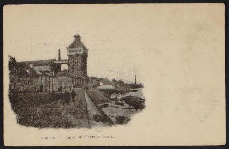 Corbeil-Essonnes.- Quai de l'Apport-Paris [1903]. 