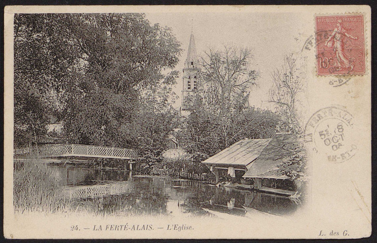 Ferté-Alais (la).- L'église (8 octobre 1906). 