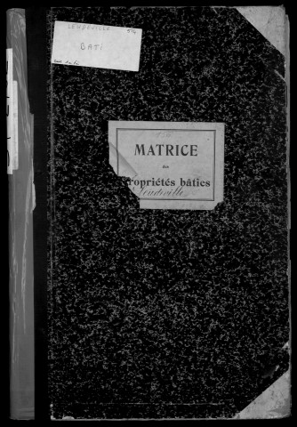 LEUDEVILLE. - Matrice des propriétés bâties [cadastre rénové en 1963]. 