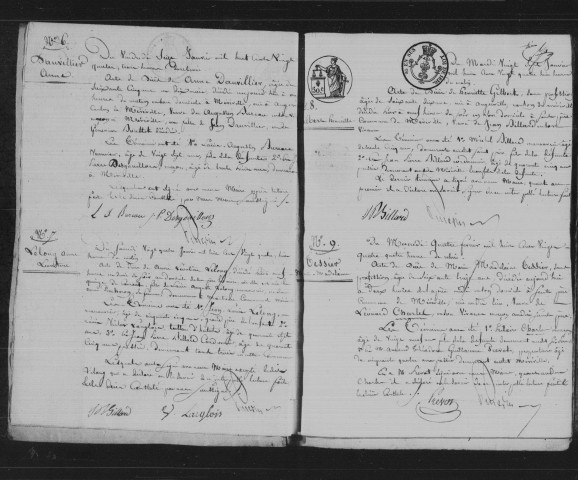 MEREVILLE . Décès : registre d'état civil (1824-1843). 