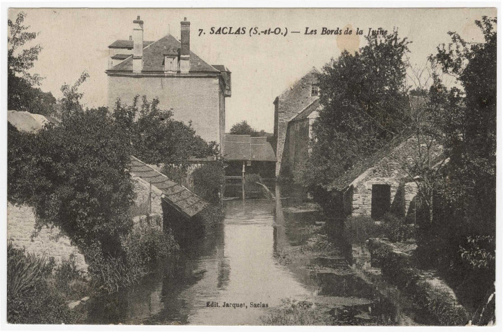 SACLAS. - Les bords de la Juine [Editeur Jacquet, 1927, timbre à 40 centimes]. 