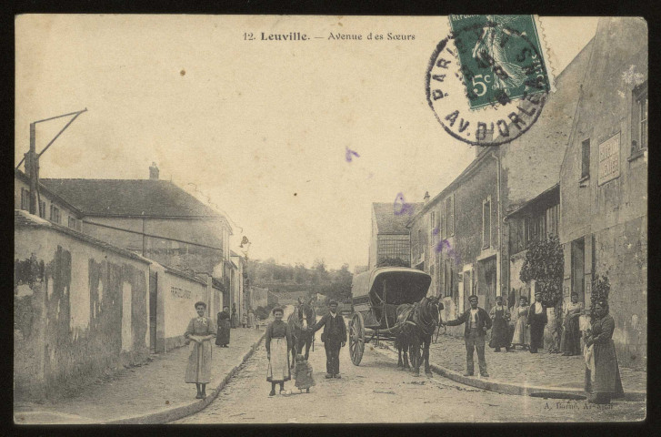 LEUVILLE-SUR-ORGE. - Avenue des Soeurs. Editeur A. Borné, timbre à 5 centimes. 
