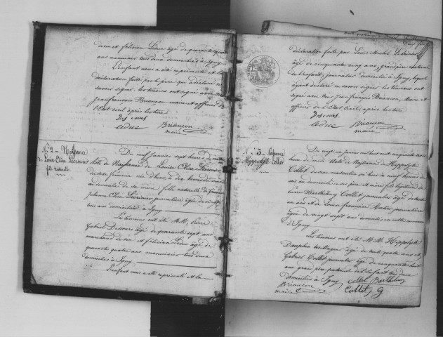 IGNY. Naissances, mariages, décès : registre d'état civil (1853-1872). 