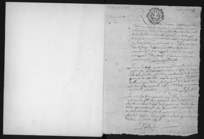 CHALOU-MOULINEUX. - CHALOU-LA-REINE. - Paroisse de Saint-Aignan : registre paroissial des sépultures (1749-1791). 
