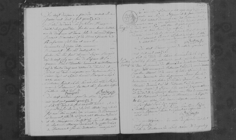 BALLANCOURT-SUR-ESSONNE. Naissances, mariages, décès : registre d'état civil (1815-1822). 